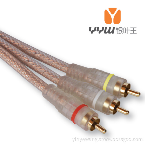 3RCA Male to 3RCA Male Audio and Video Cable (YAH2011WP)